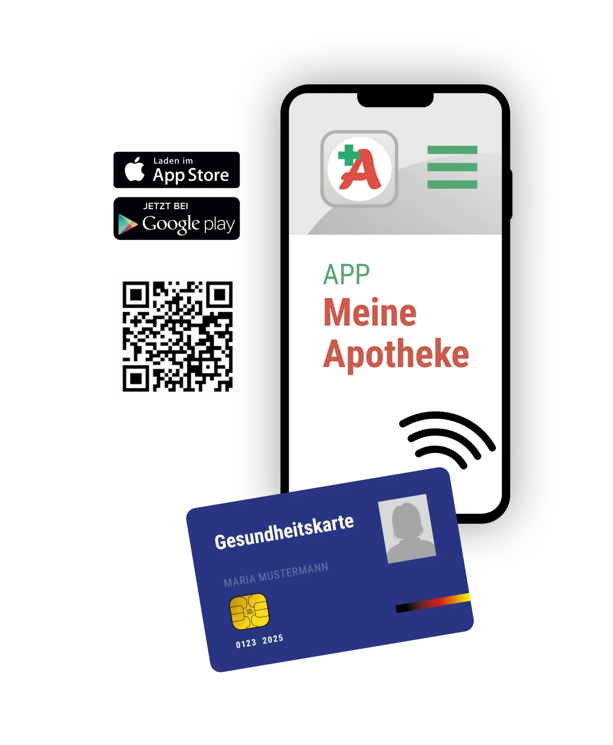 Gesundheitskarte wird mit dem Smartphone ausgelesen